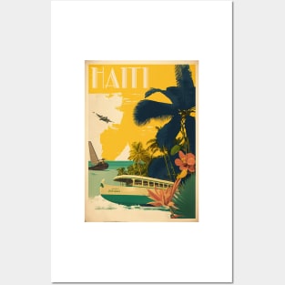 Haiti Vintage Travel Art Poster Posters and Art